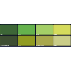 Zestaw pasteli suchych połówek Unison Colour Green 8 kol.